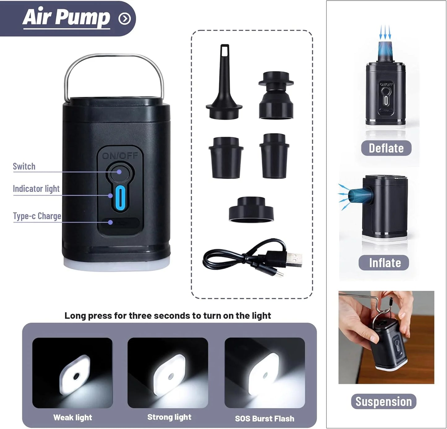 Airpack Expandable Vacuum Backpack with Anti-Theft Lock - Perfect for Travel and Everyday Use